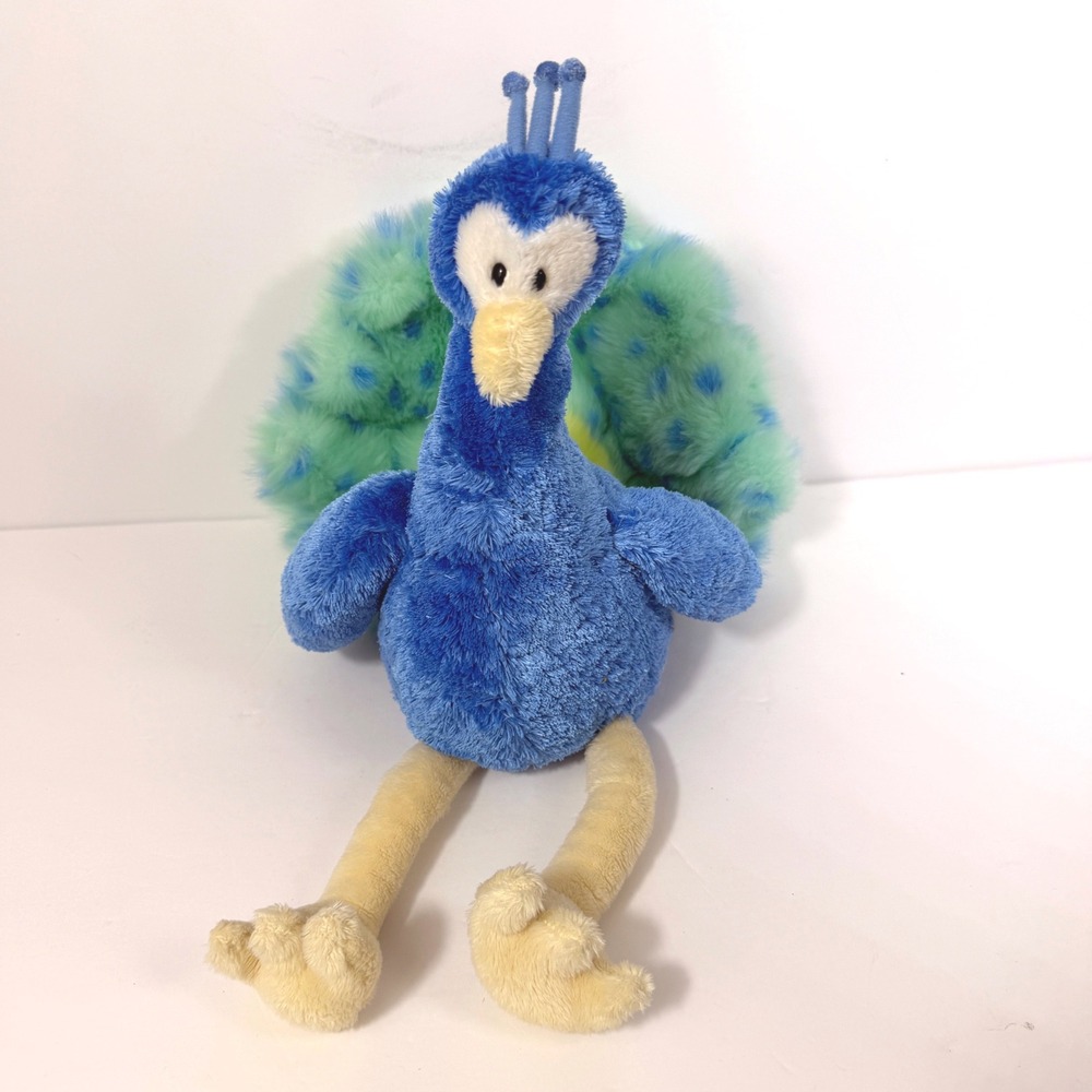 Gund Bianca Peacock Plush Kids Small Blue Excellent 12026 Spotted Tail Floppy
